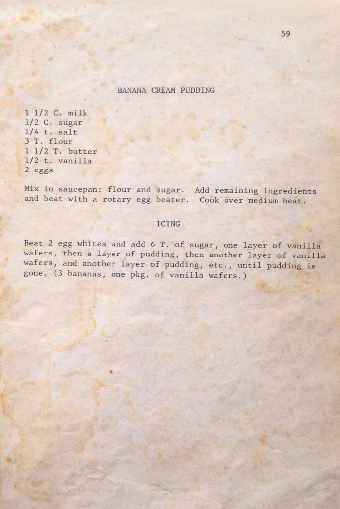 Original Recipe as typed