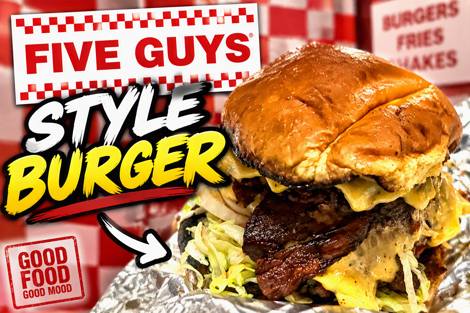 5 Guys Style Grilled Burger